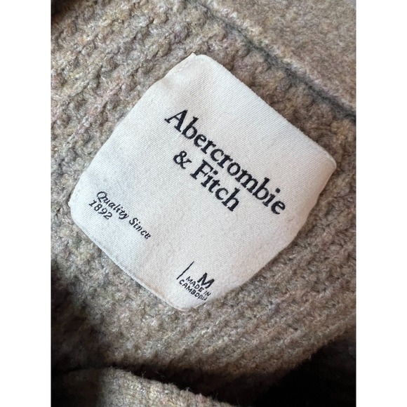Abercrombie and Fitch Cardigan Sweater Chunky Medium Y2K Oversized Grandpa 90s - Picture 2 of 7